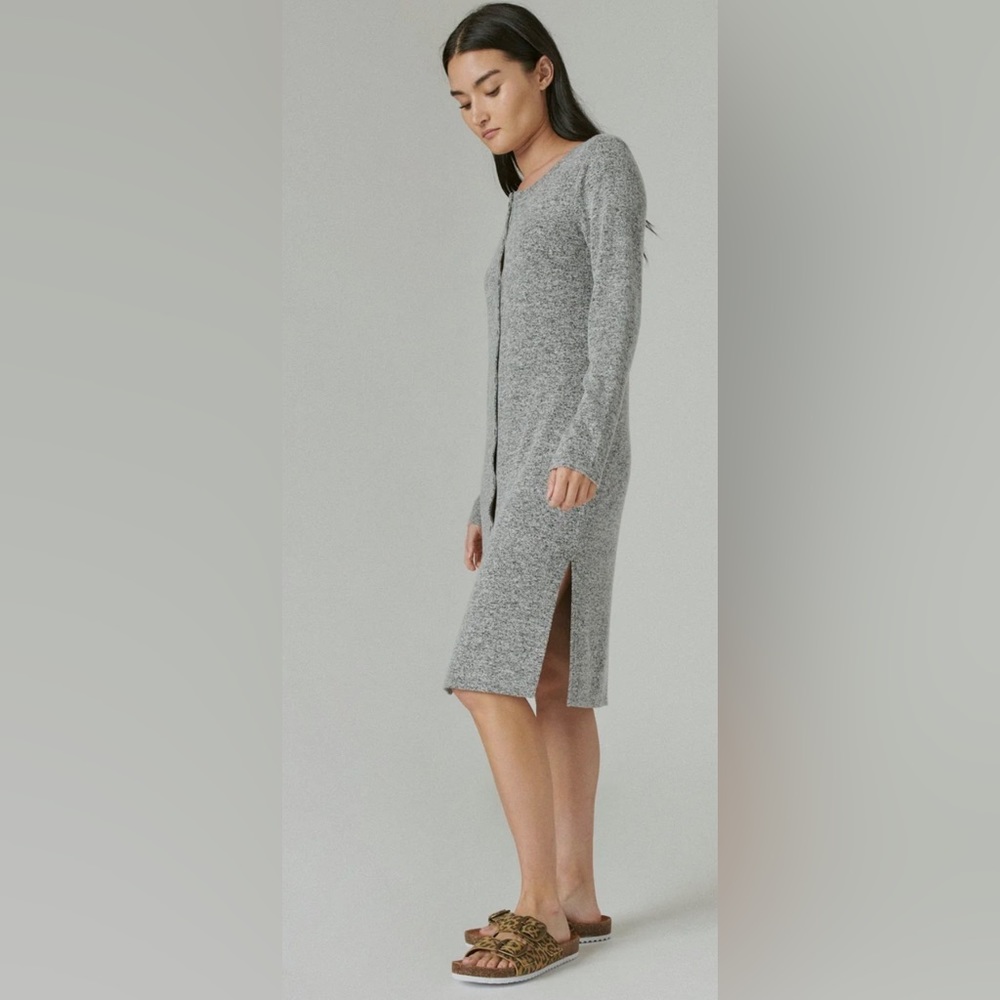 NWT! LUCKY BRAND Women's Cloud Jersey Ribbed Long Cardigan SIZE SMALL - Picture 2 of 10